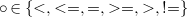 ring element of StartSet less than comma less than equals comma equals comma greater than equals comma greater than comma factorial equals EndSet