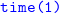monospace time left parenthesis 1 right parenthesis