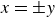 x equals plus or minus y
