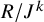 upper R divided by upper J Superscript k