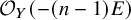 script upper O Subscript upper Y Baseline left parenthesis minus left parenthesis n minus 1 right parenthesis upper E right parenthesis