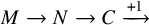 upper M right arrow upper N right arrow upper C right arrow Overscript plus 1 Endscripts