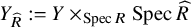 upper Y Subscript ModifyingAbove upper R With caret Baseline colon equals upper Y times Subscript upper S p e c upper R Baseline upper S p e c ModifyingAbove upper R With caret