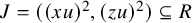 upper J equals left parenthesis left parenthesis x u right parenthesis squared comma left parenthesis z u right parenthesis squared right parenthesis subset of or equal to upper R