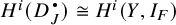 H super i (D sub J bullet) is isomorphic to H super i (Y, I sub F)