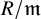 upper R divided by German m