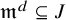 German m Superscript d Baseline subset of or equal to upper J
