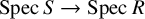 upper S p e c upper S right arrow upper S p e c upper R