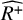 ModifyingAbove upper R Superscript plus Baseline With caret