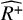 ModifyingAbove upper R Superscript plus Baseline With caret