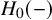 upper H 0 left parenthesis minus right parenthesis
