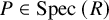 upper P element of upper S p e c left parenthesis upper R right parenthesis