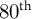 80 Superscript th