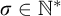 sigma element of double struck upper N Superscript asterisk