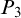 upper P 3