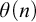 theta left parenthesis n right parenthesis