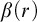 beta left parenthesis r right parenthesis