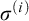 sigma Superscript left parenthesis i right parenthesis