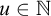 u element of double struck upper N