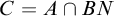upper C equals upper A intersection upper B upper N