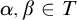 alpha comma beta element of upper T