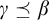 gamma precedes above single line equals beta