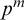 p Superscript m