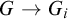 upper G right arrow upper G Subscript i