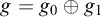 g equals g 0 circled plus g 1
