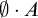 normal empty set dot upper A
