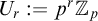 upper U Subscript r Baseline colon equals p Superscript r Baseline double struck upper Z Subscript p
