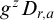 g Superscript z Baseline upper D Subscript r comma a
