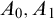 upper A 0 comma upper A 1