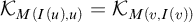 script upper K Subscript upper M left parenthesis upper I left parenthesis u right parenthesis comma u right parenthesis Baseline equals script upper K Subscript upper M left parenthesis v comma upper I left parenthesis v right parenthesis right parenthesis