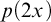 p left parenthesis 2 x right parenthesis