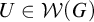 upper U element of script upper W left parenthesis upper G right parenthesis