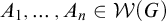 upper A 1 comma ellipsis comma upper A Subscript n Baseline element of script upper W left parenthesis upper G right parenthesis