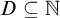 upper D subset of or equal to double struck upper N