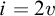 i equals 2 v