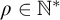 rho element of double struck upper N Superscript asterisk