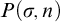 upper P left parenthesis sigma comma n right parenthesis