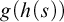 g left parenthesis h left parenthesis s right parenthesis right parenthesis