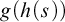 g left parenthesis h left parenthesis s right parenthesis right parenthesis