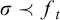 sigma precedes f Subscript t