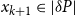 x Subscript k plus 1 Baseline element of StartAbsoluteValue delta upper P EndAbsoluteValue