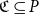 German upper C subset of or equal to upper P