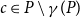 c element of upper P minus gamma left parenthesis upper P right parenthesis