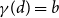 gamma left parenthesis d right parenthesis equals b
