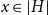 x element of StartAbsoluteValue upper H EndAbsoluteValue