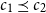 c 1 precedes above single line equals sign c 2
